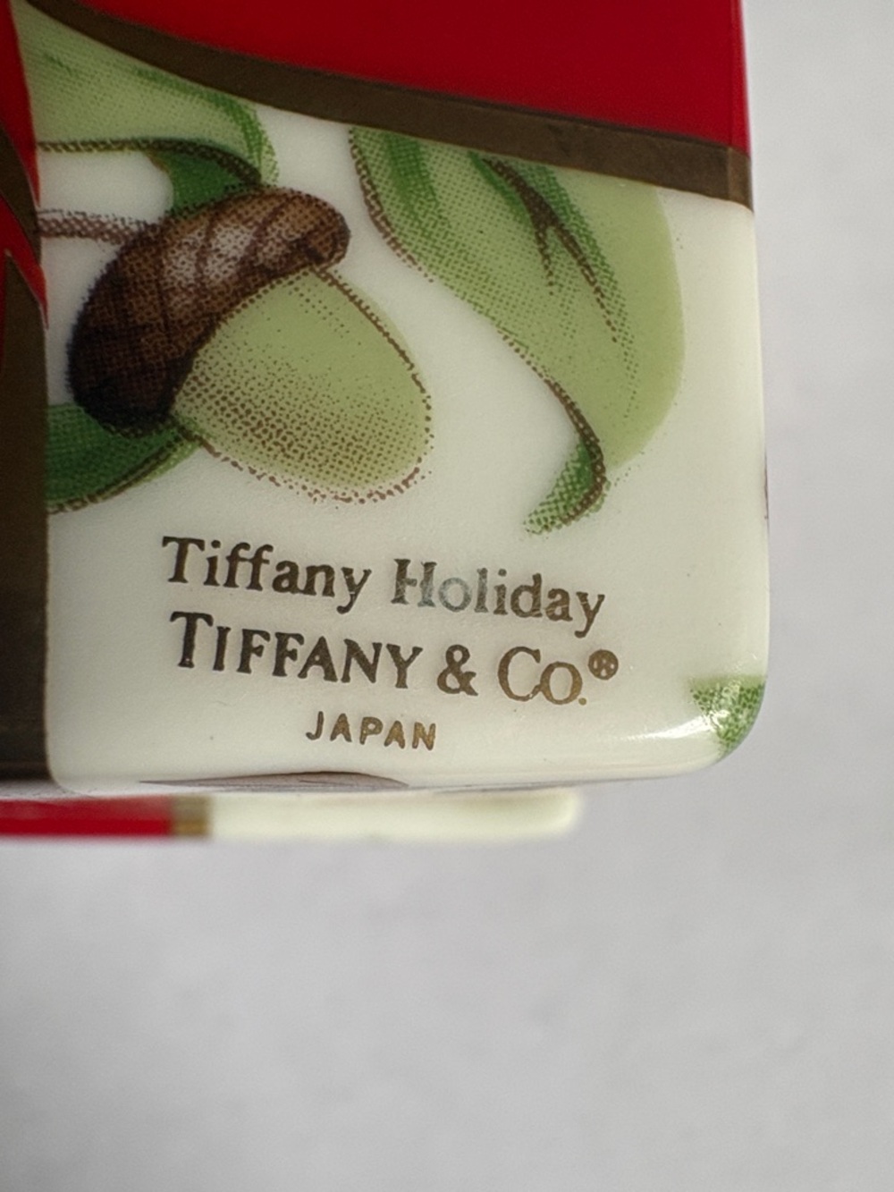 Tiffany & Co. Decorative Porcelain Holiday Box with Red Bow - Picture 7 of 8
